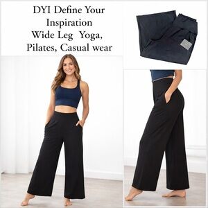 DYI Define Your Inspiration Black Wide-Leg Yoga Pants High-Rise
